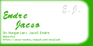endre jacso business card